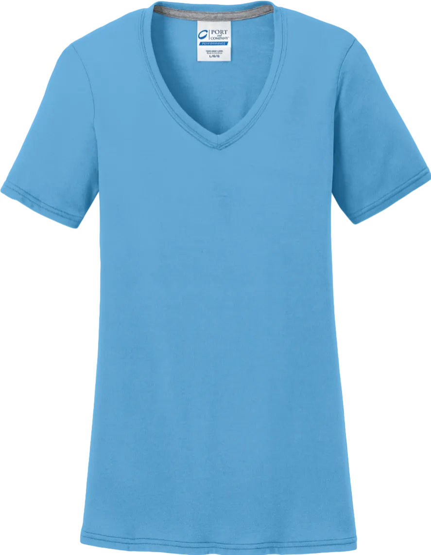 Ladies Performance Blend V-Neck Tee