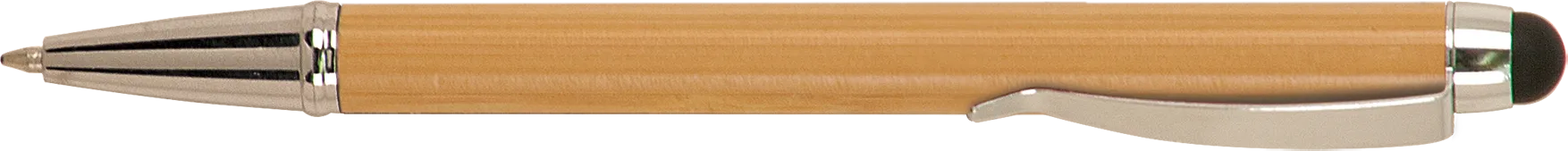 Silver Trim Laserable Pen with Stylus