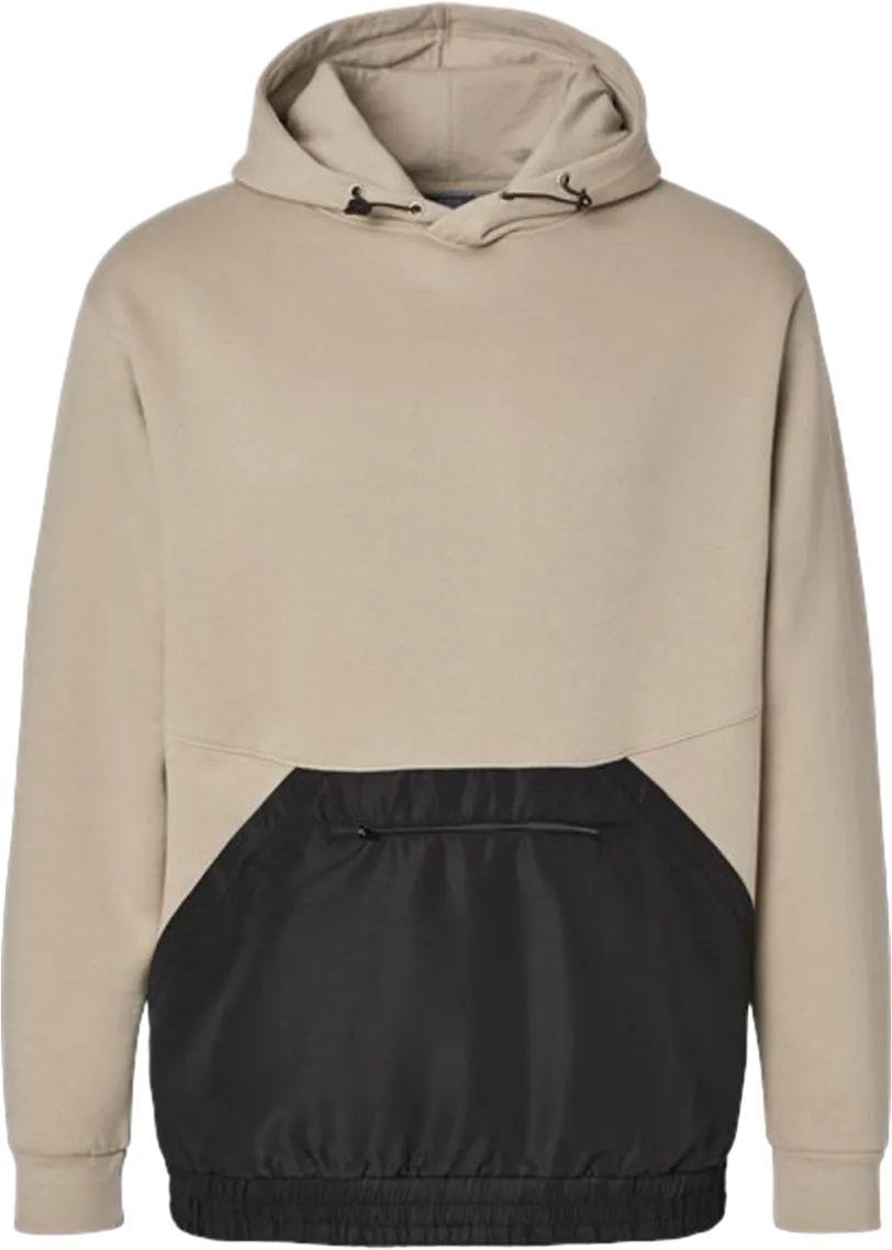 Mixed Media Hooded Sweatshirt