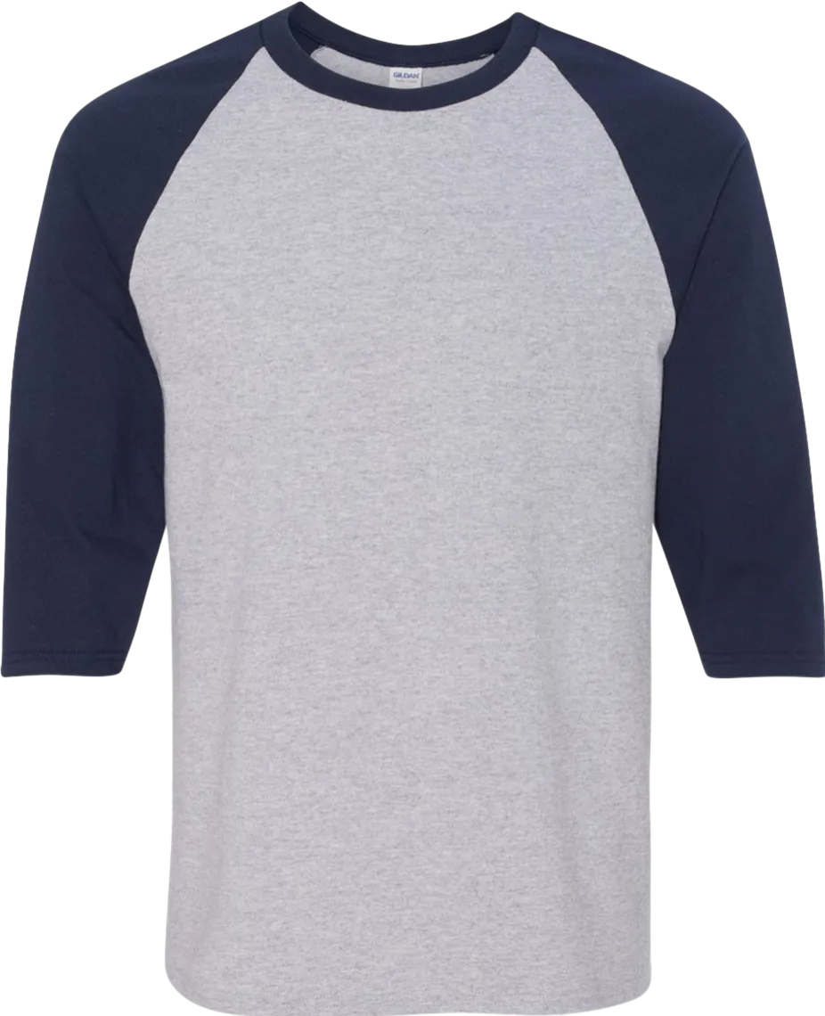 Heavy Cotton Raglan Three-Quarter Sleeve T-Shirt