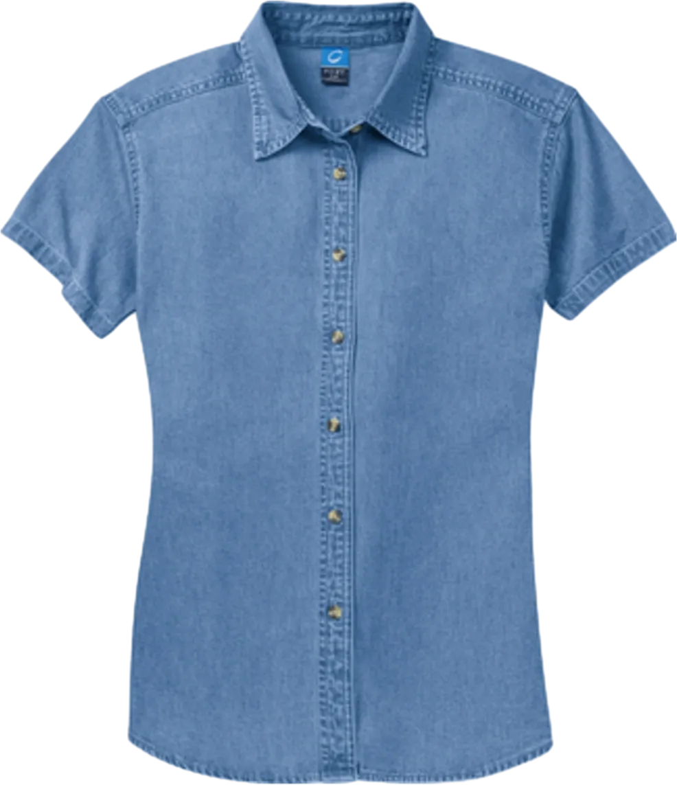 Ladies Short Sleeve Value Denim Shirt
