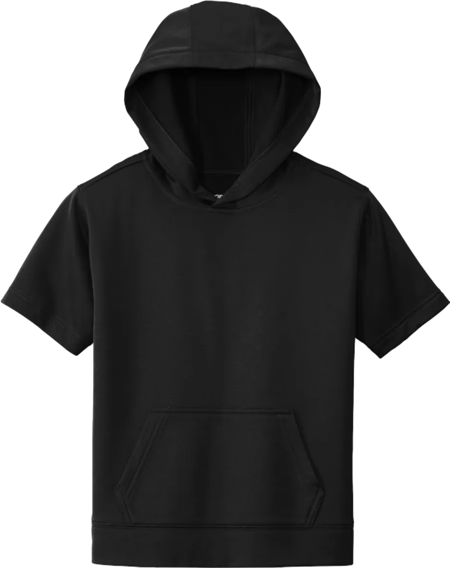 Youth Sport-Wick Fleece Short Sleeve Hooded Pullover