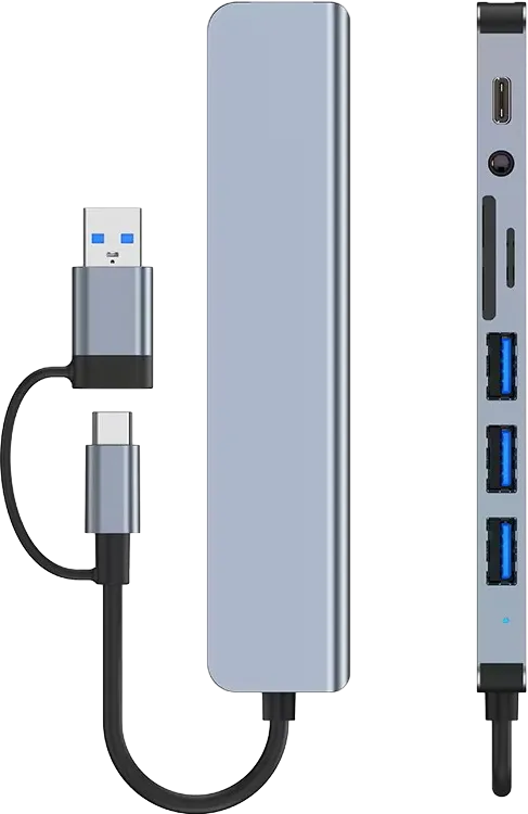 8-in-1 Ultra Slim Multiport Hub