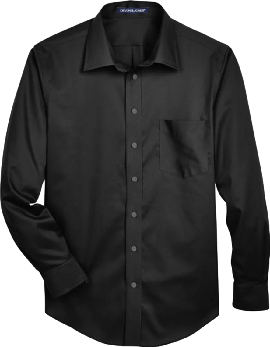 Men's Crown Collection Solid Stretch Twill Woven Shirt