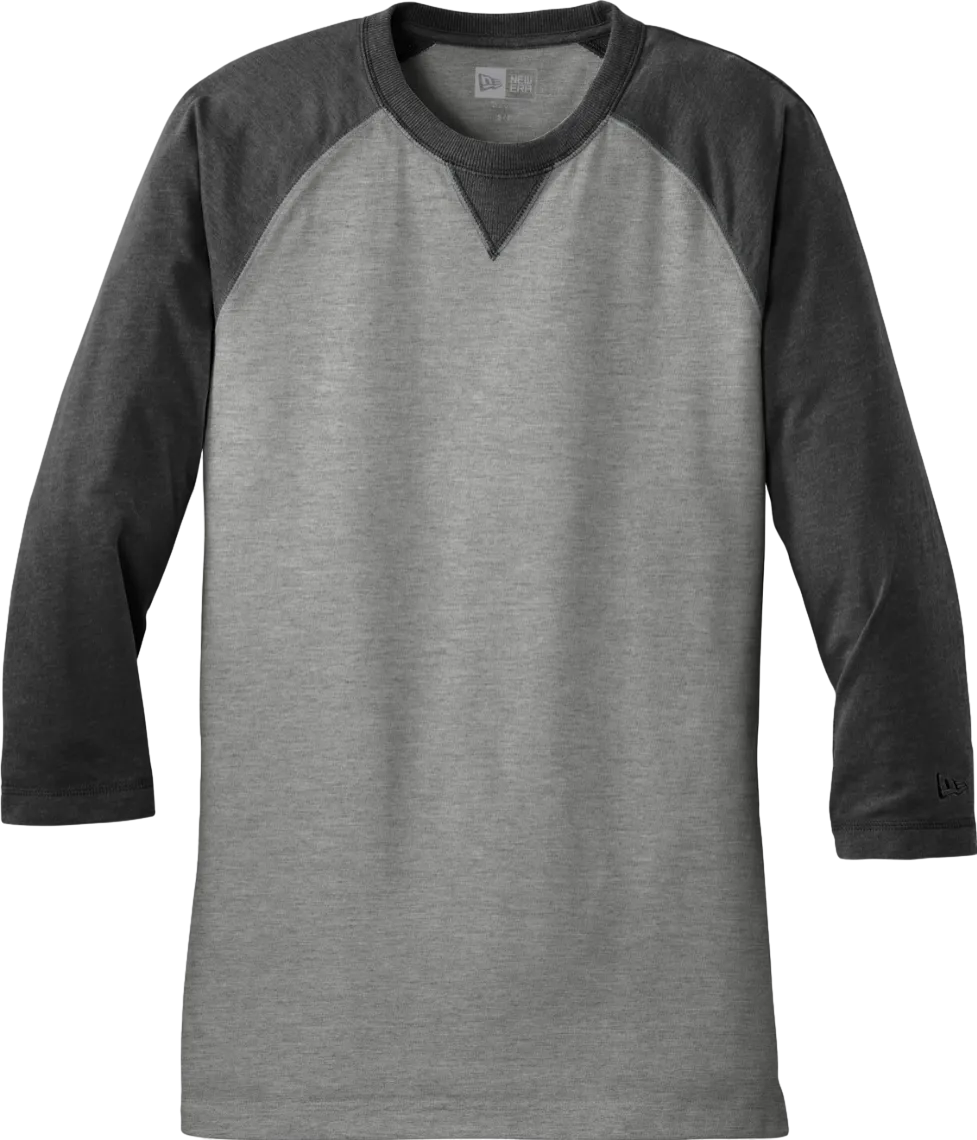 Sueded Cotton Blend 3/4-Sleeve Baseball Raglan Tee