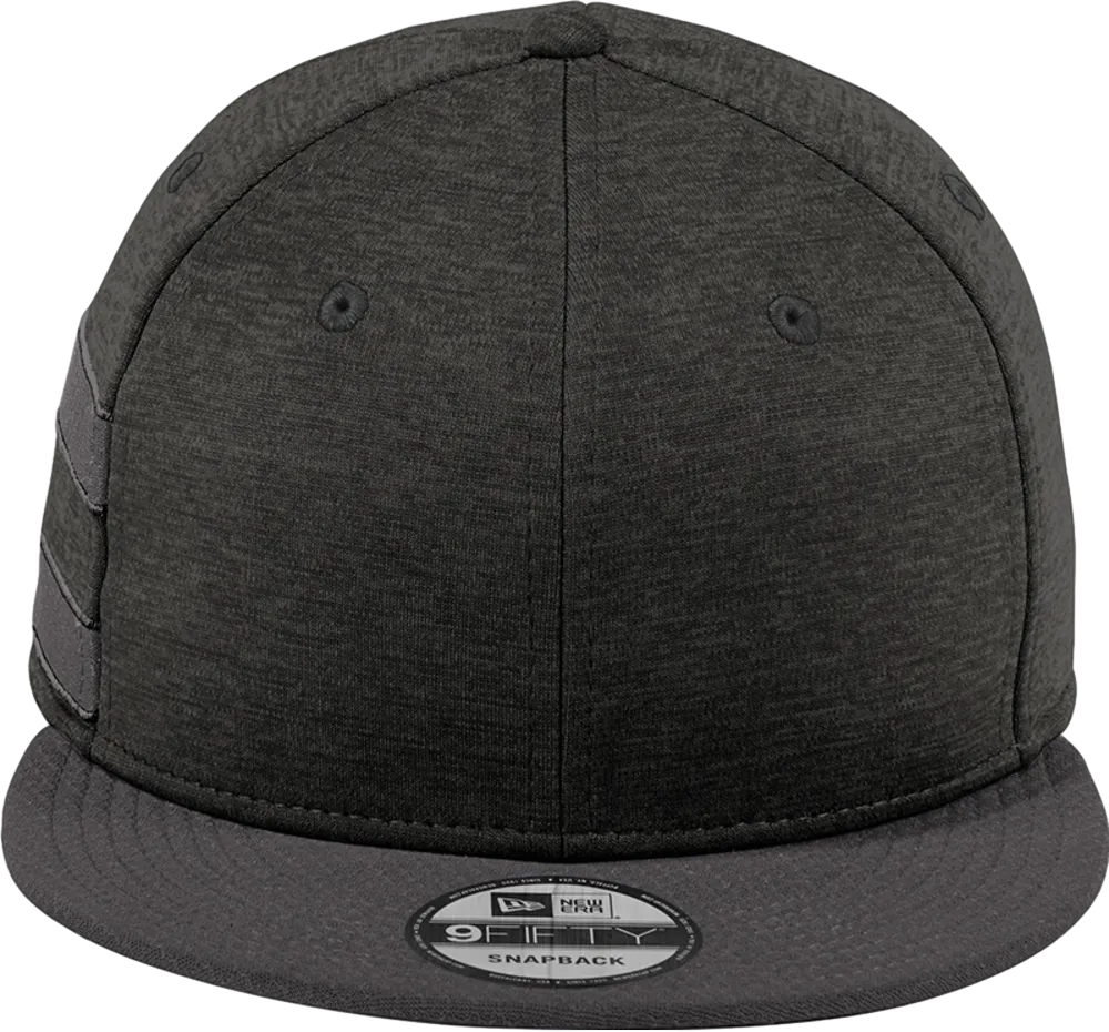 Shadow Heather Striped Flat Bill Snapback Cap
