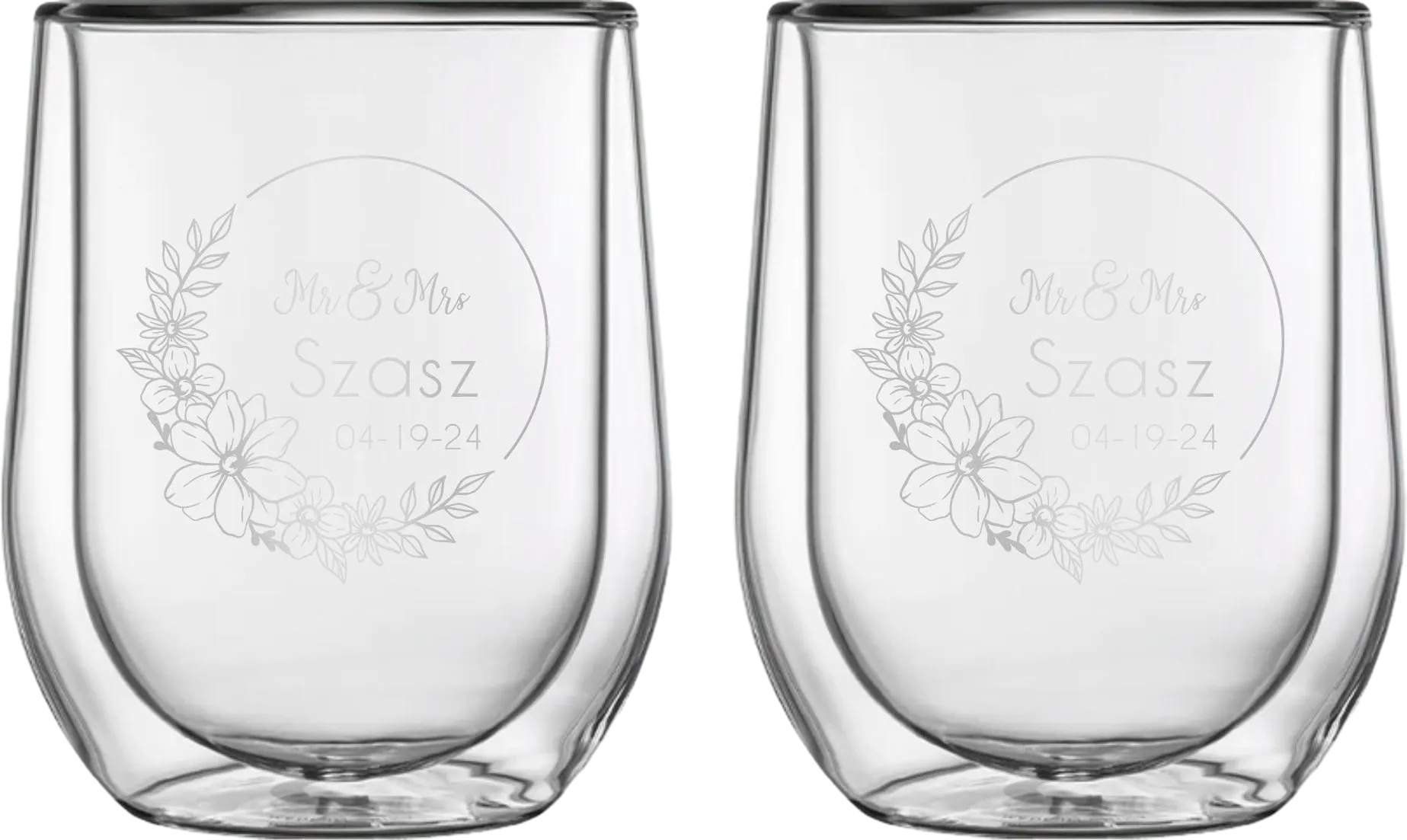 Stemless Glass Set 12 oz (2 Pieces)