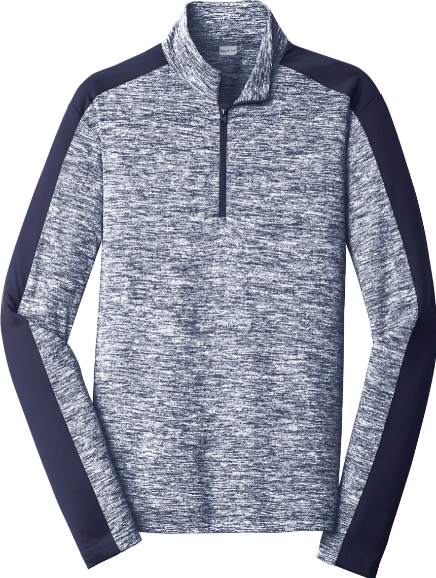 PosiCharge Electric Heather Colorblock 1/4-Zip Pullover
