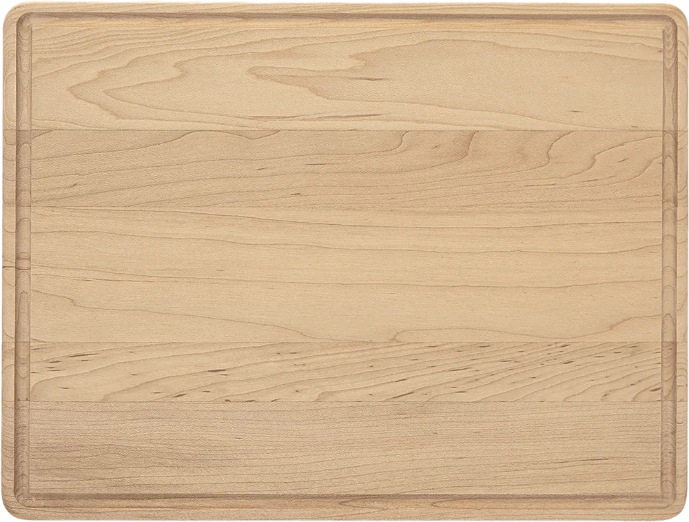 11 1/2" x 8 3/4" Natural Wood Cutting Board with Drip Ring