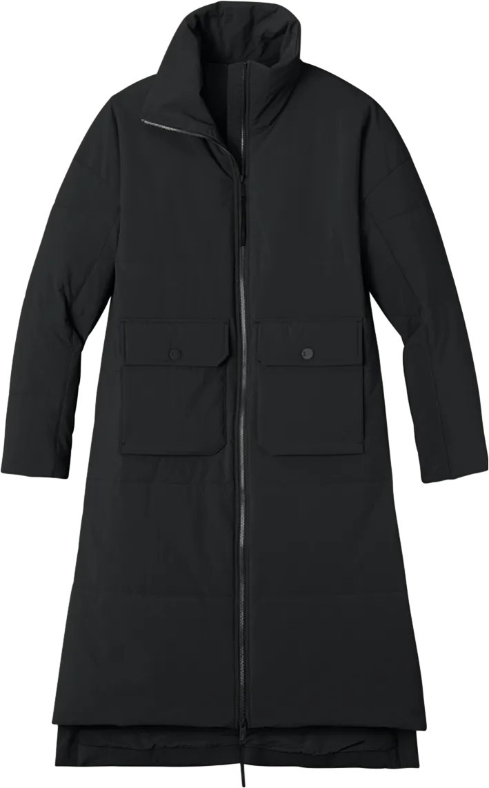 Women's Sashiko Stretch Puffy Long Jacket
