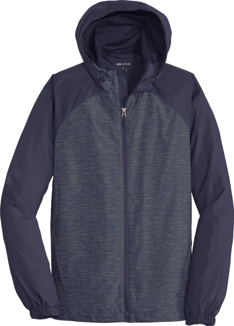 Heather Colorblock Raglan Hooded Wind Jacket