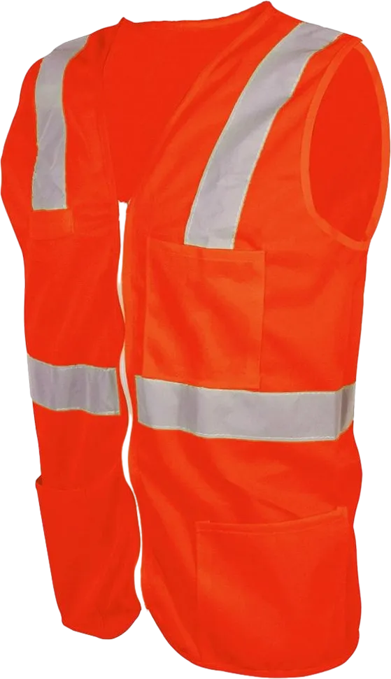 SR-1020 High Visibility Rescue Vest with Zipper and Reflector