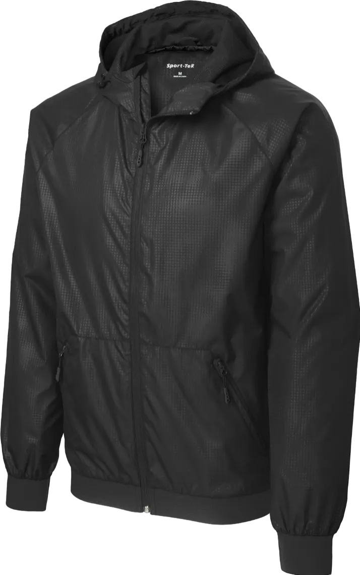 Embossed Hooded Wind Jacket