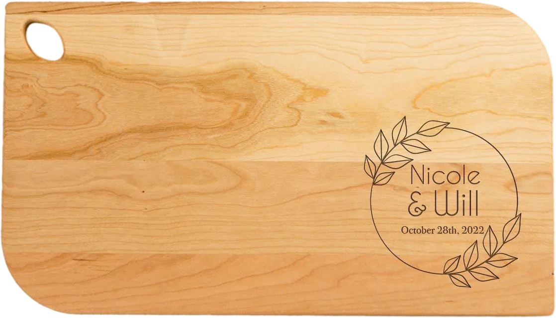 Maple Charcuterie / Serving Board - 8"x14" with Cutout