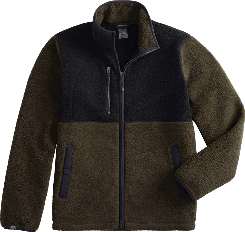 Men's Warm Up Colorblock Sherpa Fleece Jacket