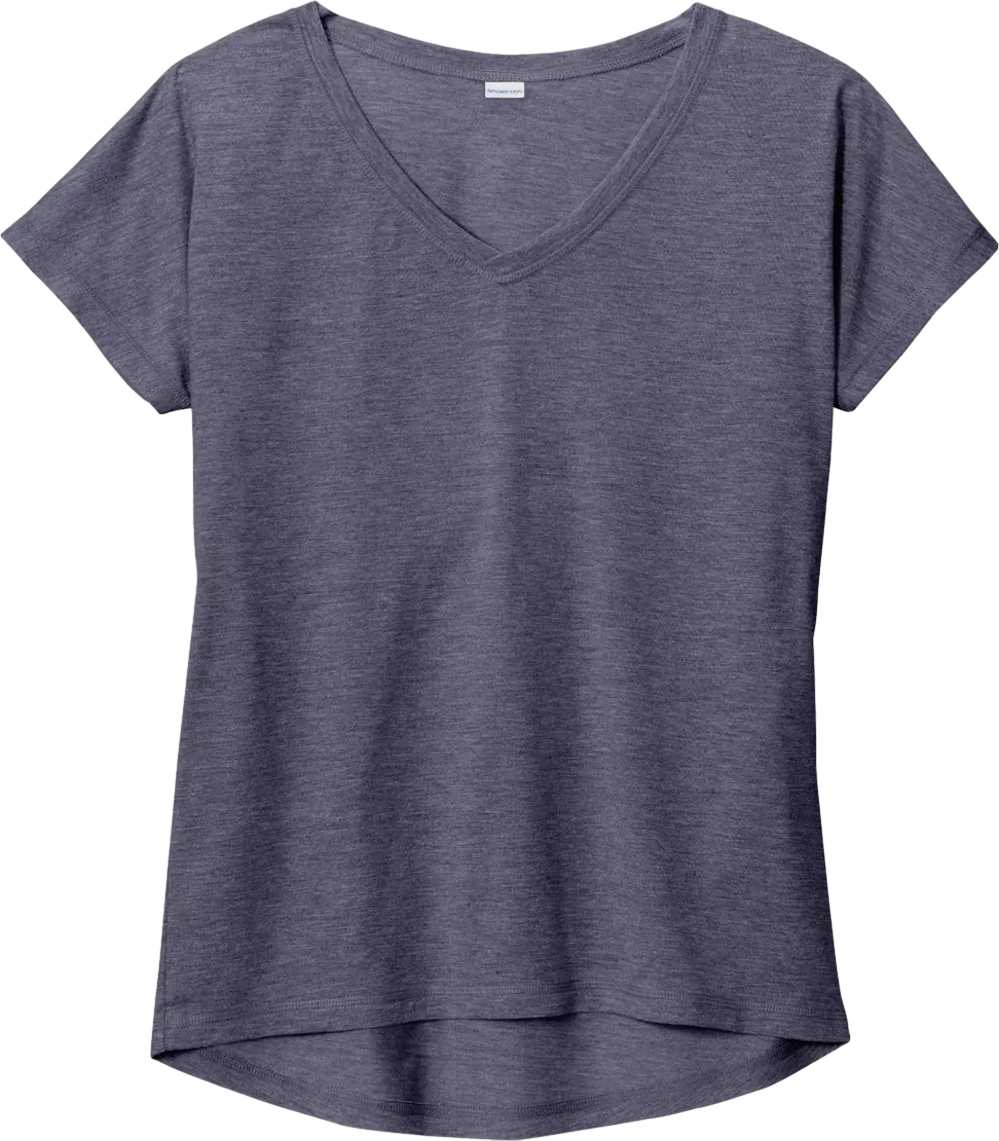 Ladies PosiCharge Tri-Blend Wicking Dolman Tee