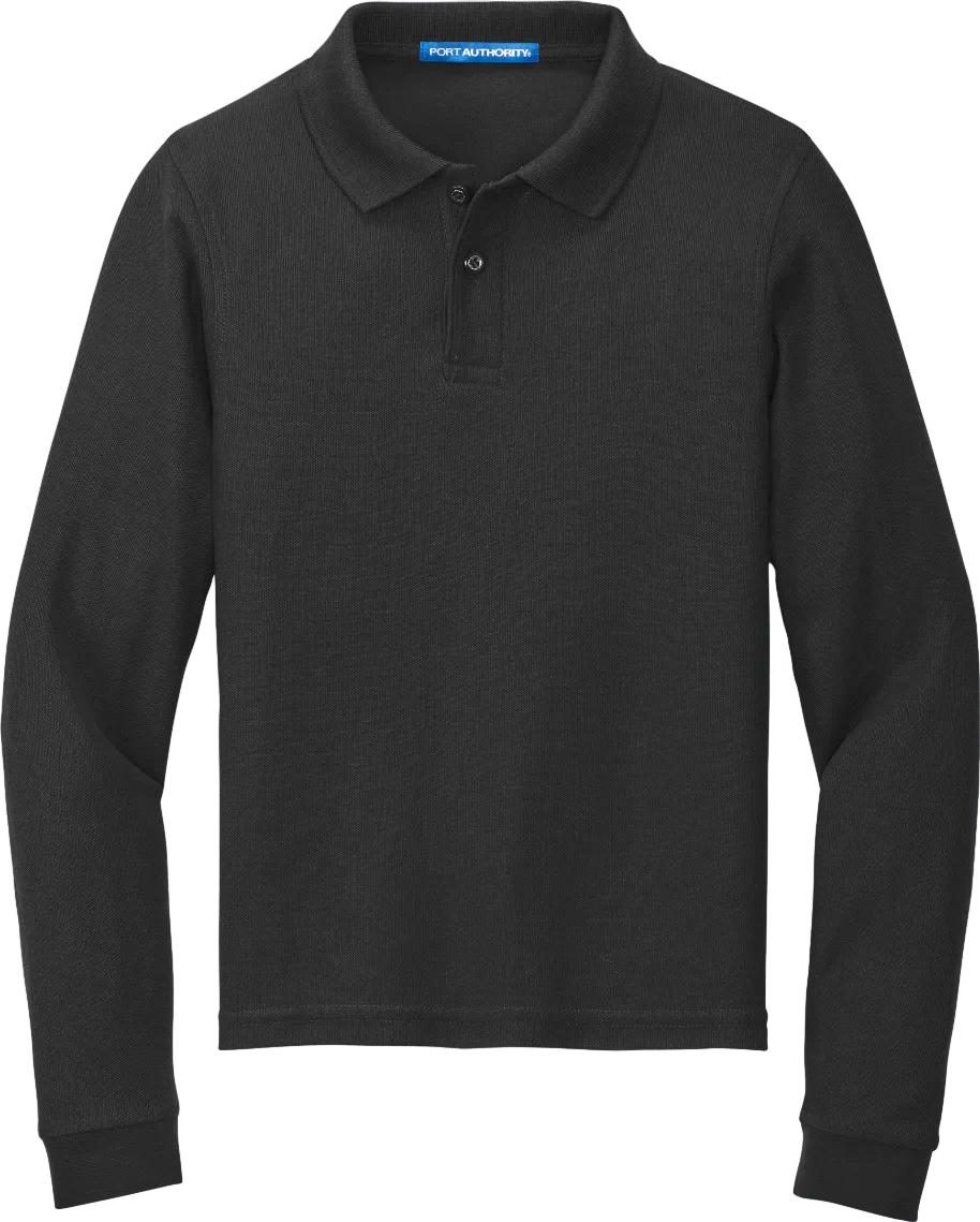 Youth Long Sleeve Silk Touch Polo