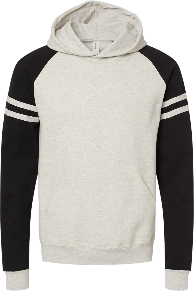 Nublend Varsity Colorblocked Raglan Hooded Sweatshirt