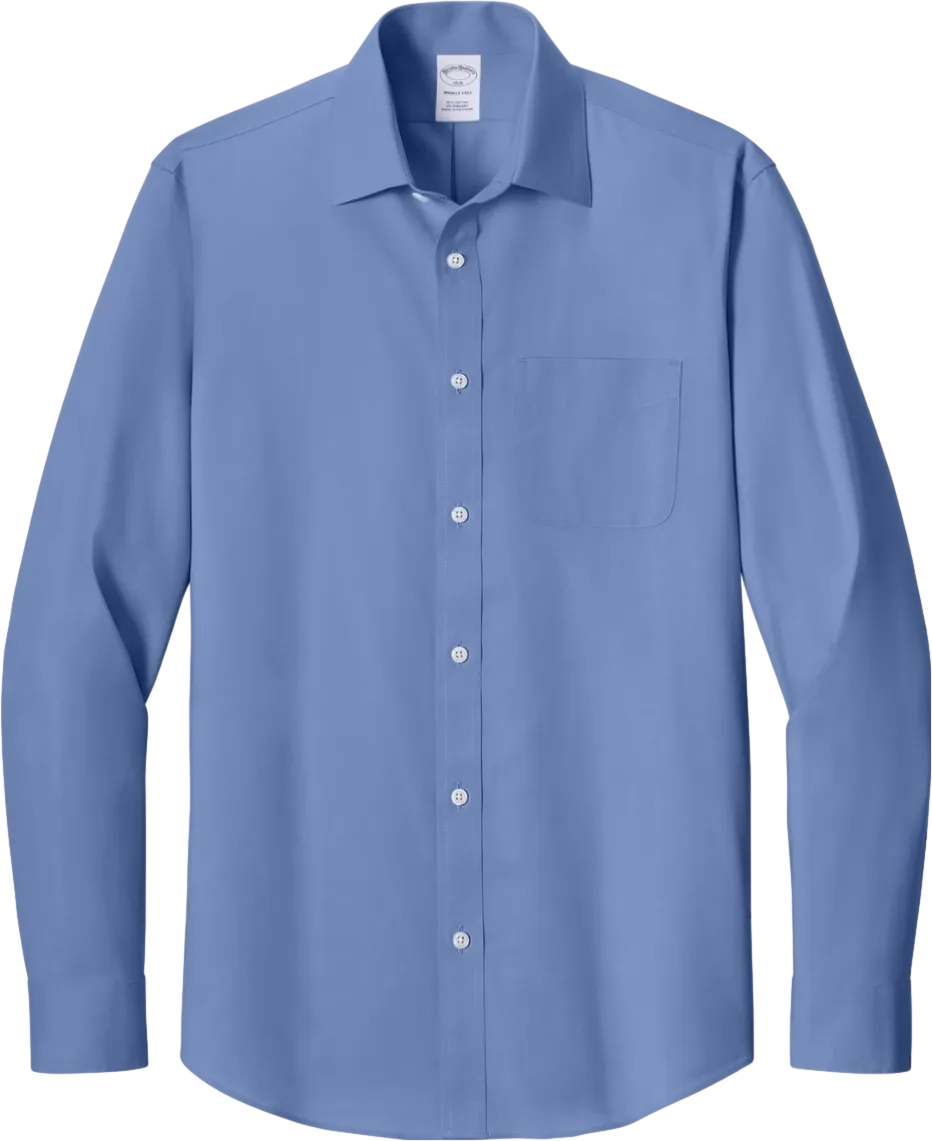 Brooks Brothers Wrinkle-Free Stretch Pinpoint Spread Collar Shirt