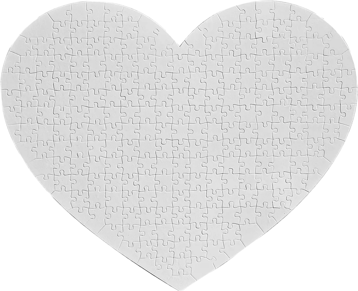 16" x 20" Heart Puzzle with 253 Pieces