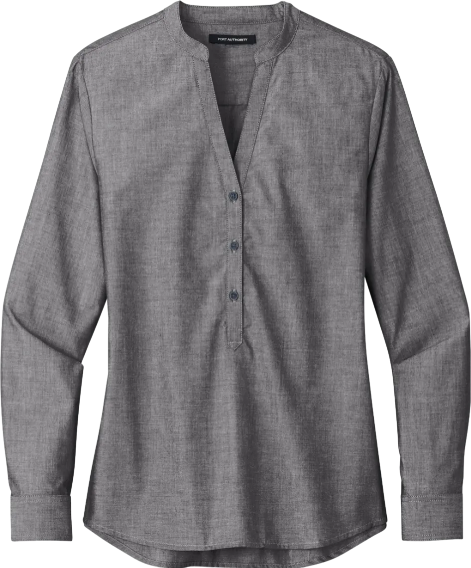 Ladies Long Sleeve Chambray Easy Care Shirt