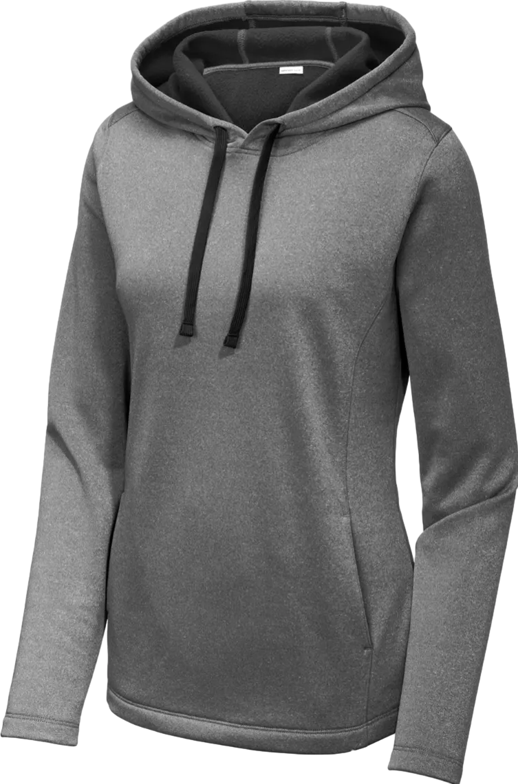Ladies PosiCharge Sport-Wick Heather Fleece Hooded Pullover