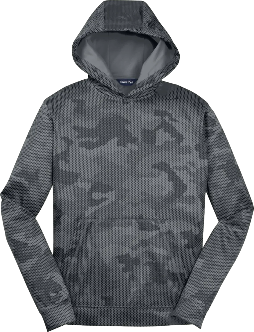 Youth Sport-Wick CamoHex Fleece Hooded Pullover