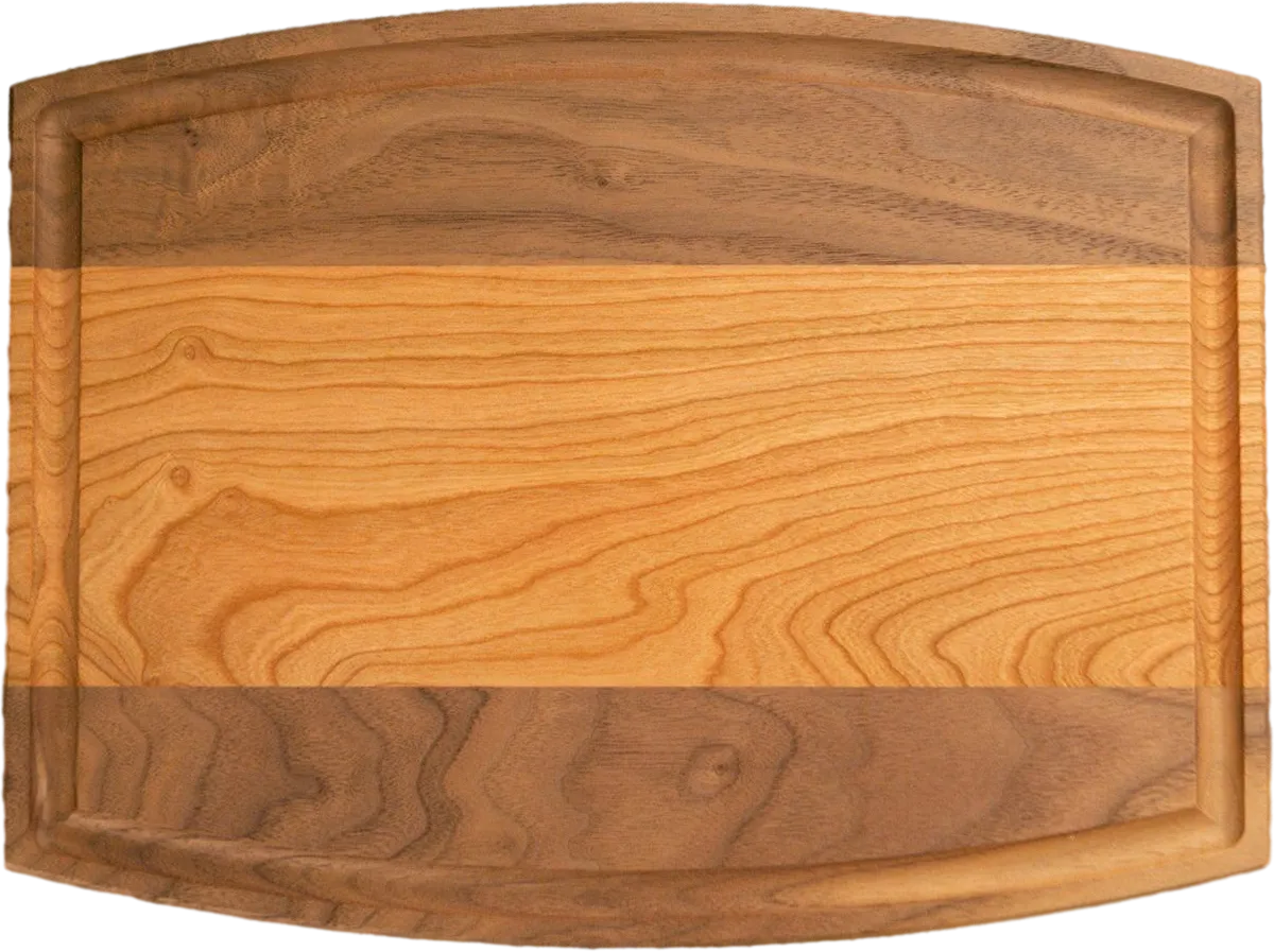 Multi-Species Charcuterie/Cutting Board - 9"x12" Arched with Juice Groove