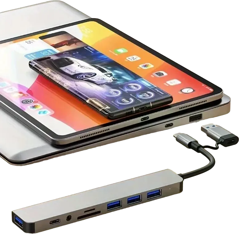 8-in-1 Ultra Slim Multiport Hub