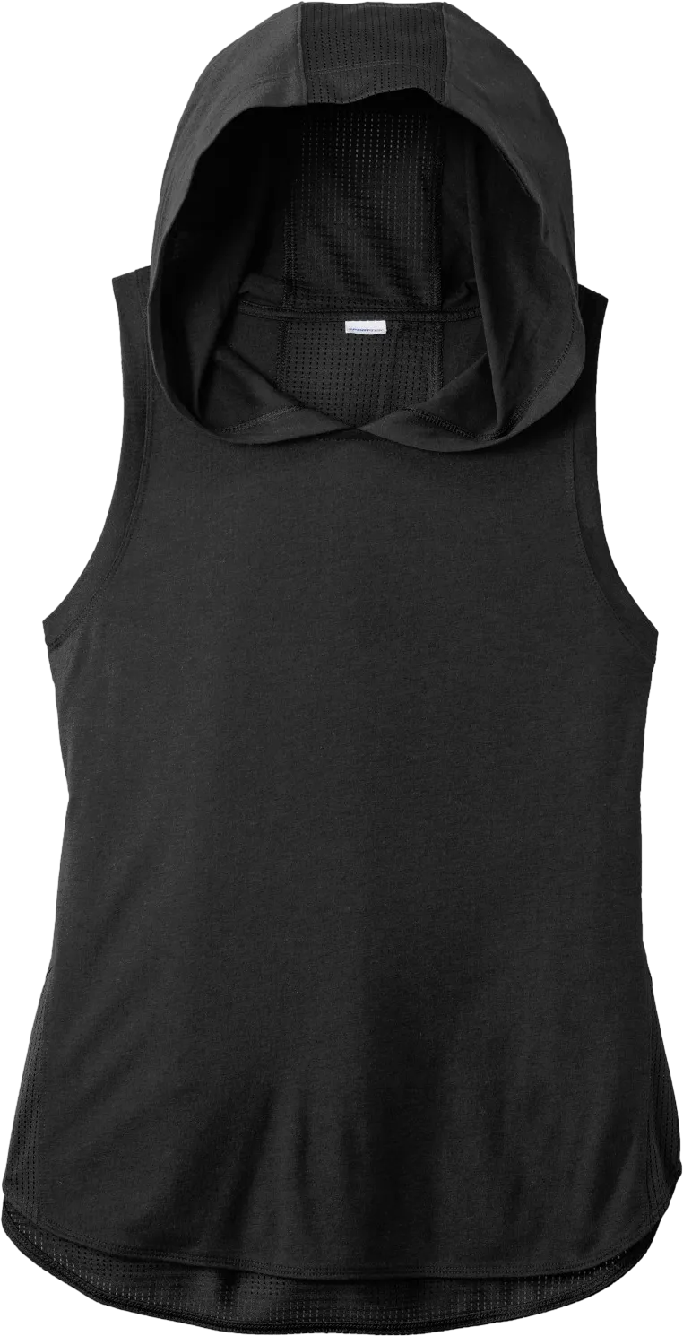 Ladies PosiCharge Tri-Blend Wicking Draft Hoodie Tank