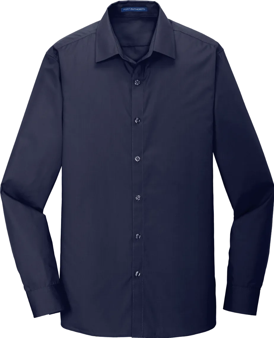 Slim Fit Long Sleeve Carefree Poplin Shirt