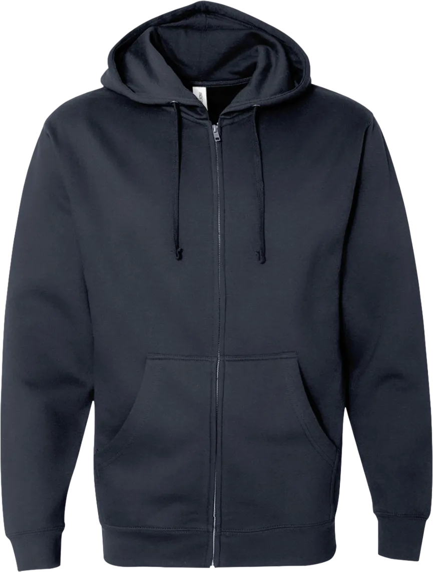 Midweight Full-Zip Hooded Sweatshirt