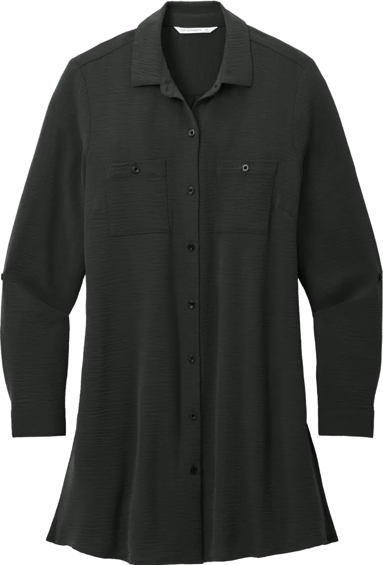Ladies Textured Crepe Long Tunic