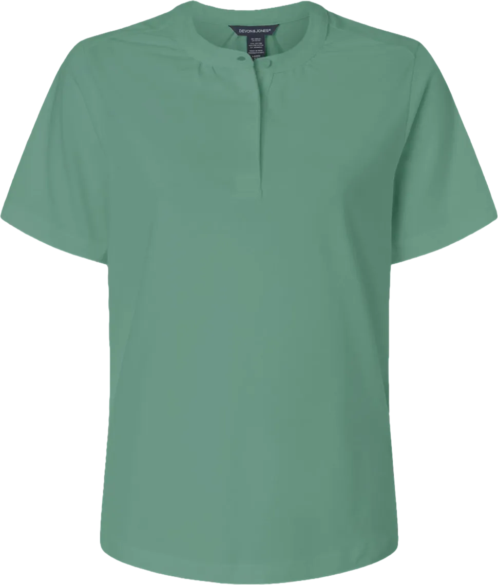 Devon & Jones Women's Seaton Pebble Textured Polo