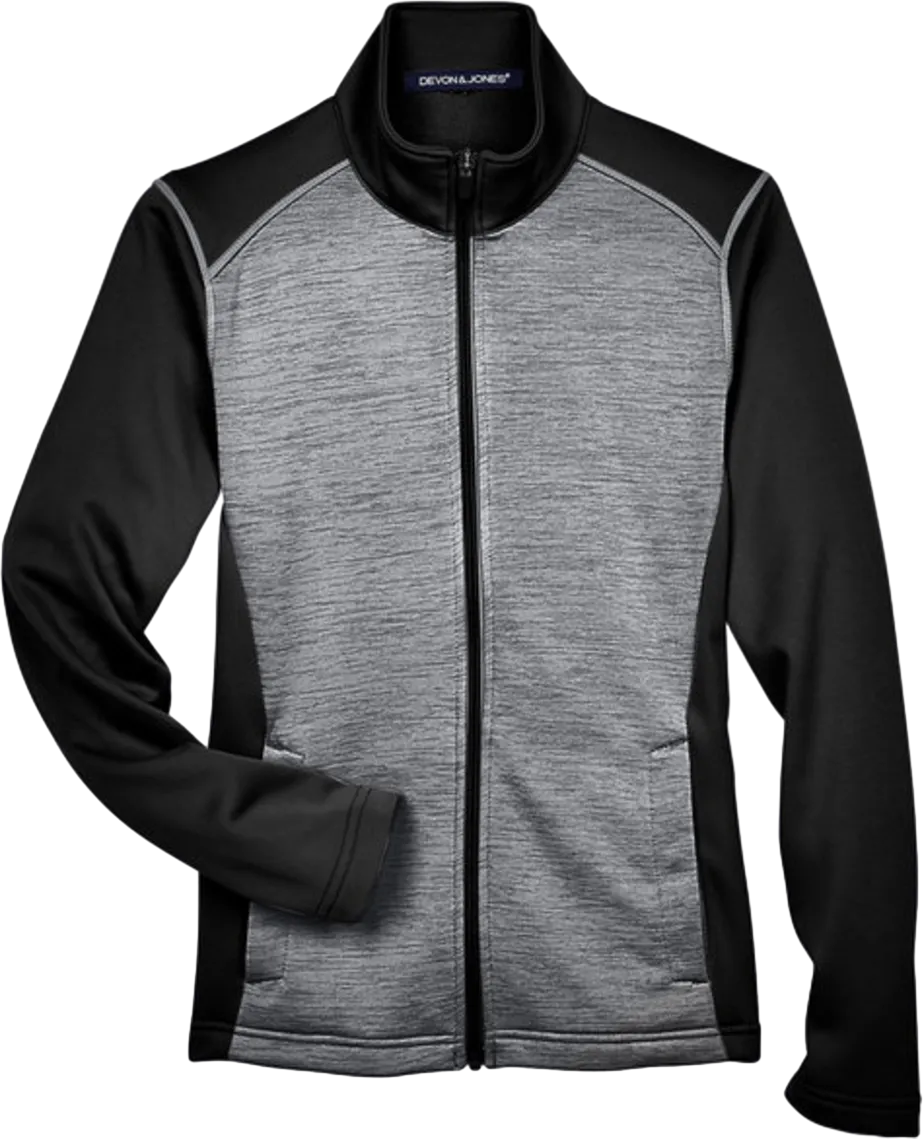 Ladies' Newbury Colorblock Mélange Fleece Full-Zip