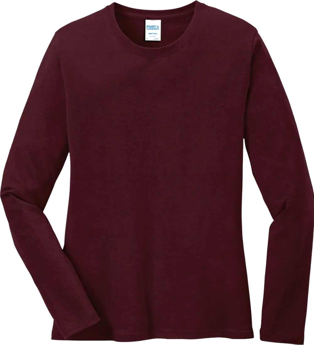 Ladies Long Sleeve Core Cotton Tee