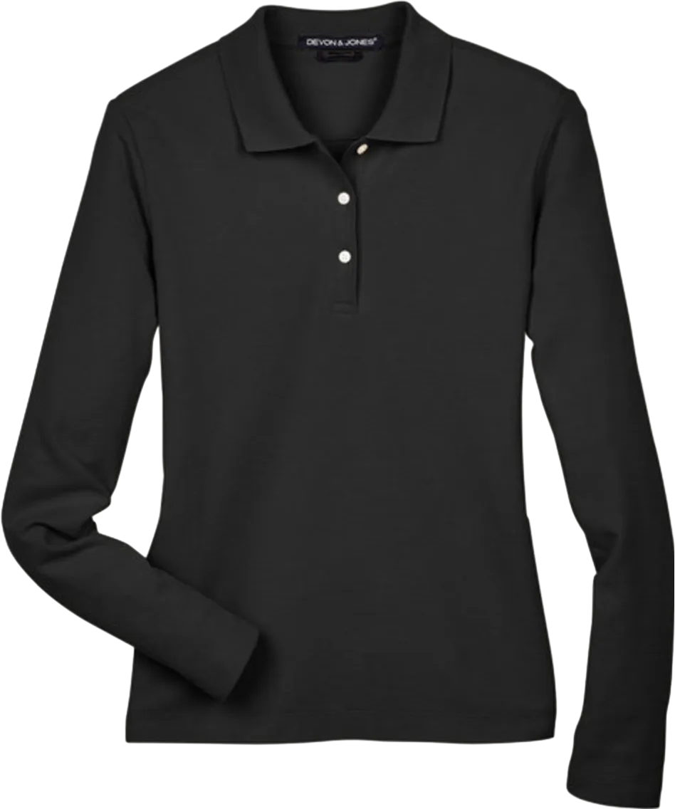 Ladies' Pima Piqué Long-Sleeve Polo