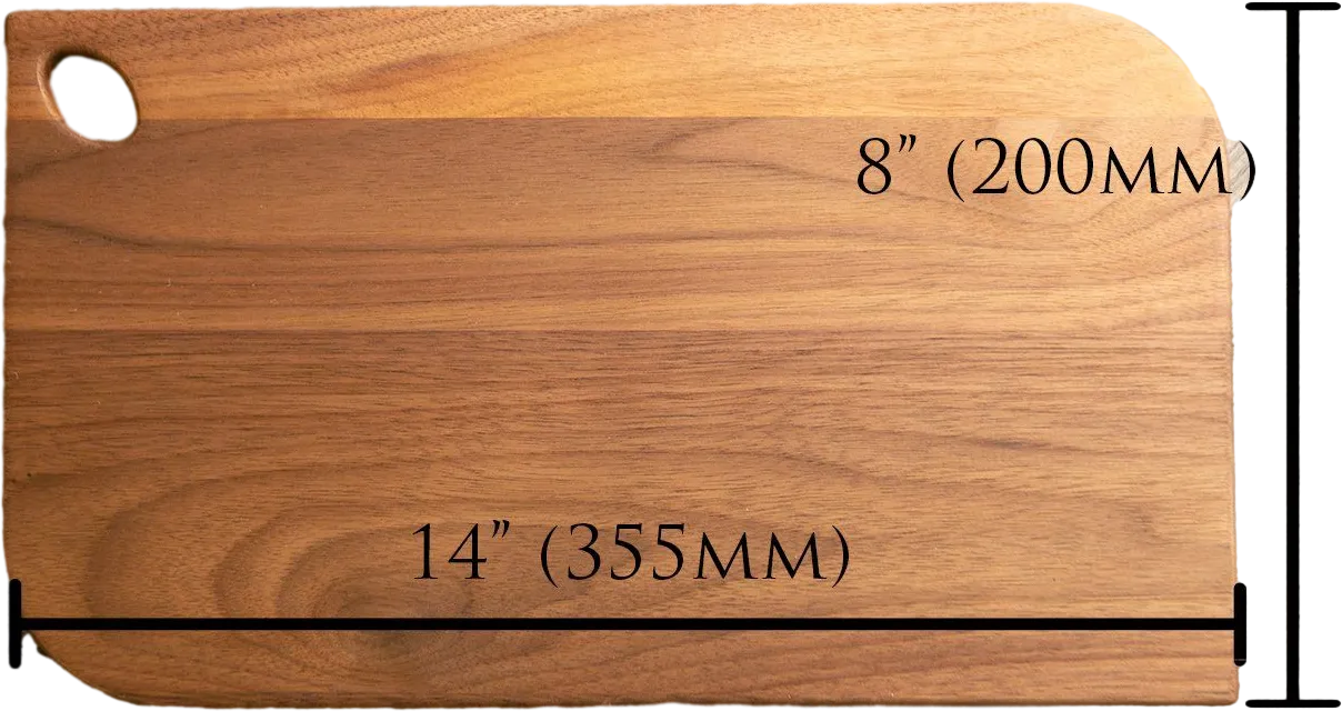 Walnut Charcuterie / Serving Board - 8"x14" with Cutout