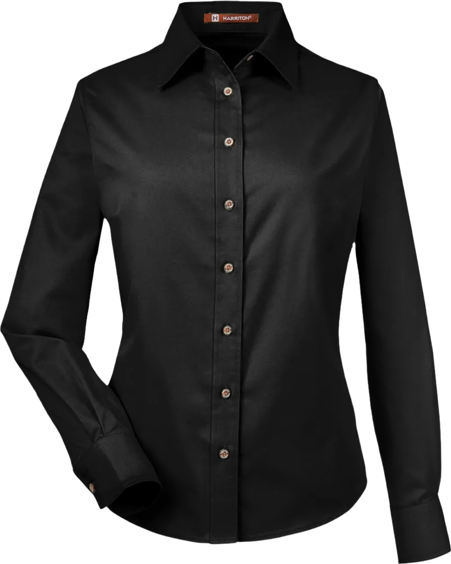Ladies' Easy Blend Long-Sleeve Twill Shirt with Stain-Release