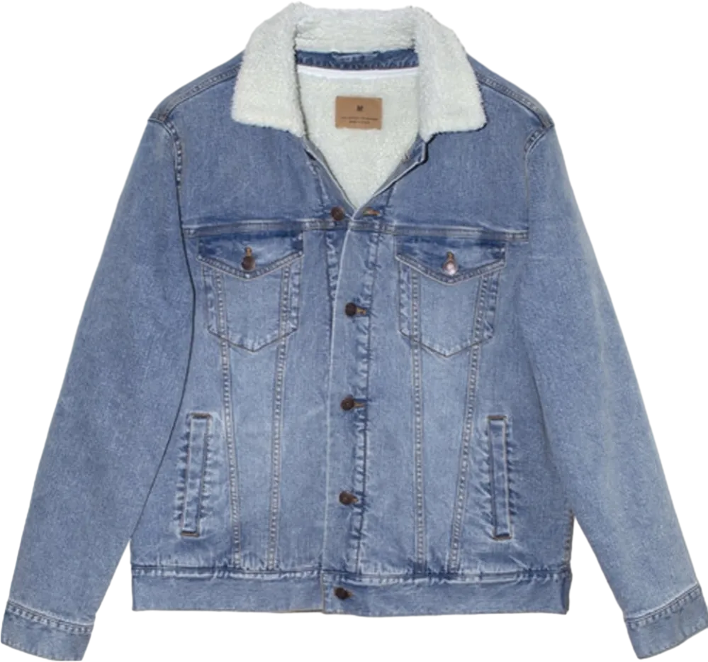 Unisex Sherpa-Lined Denim Jacket