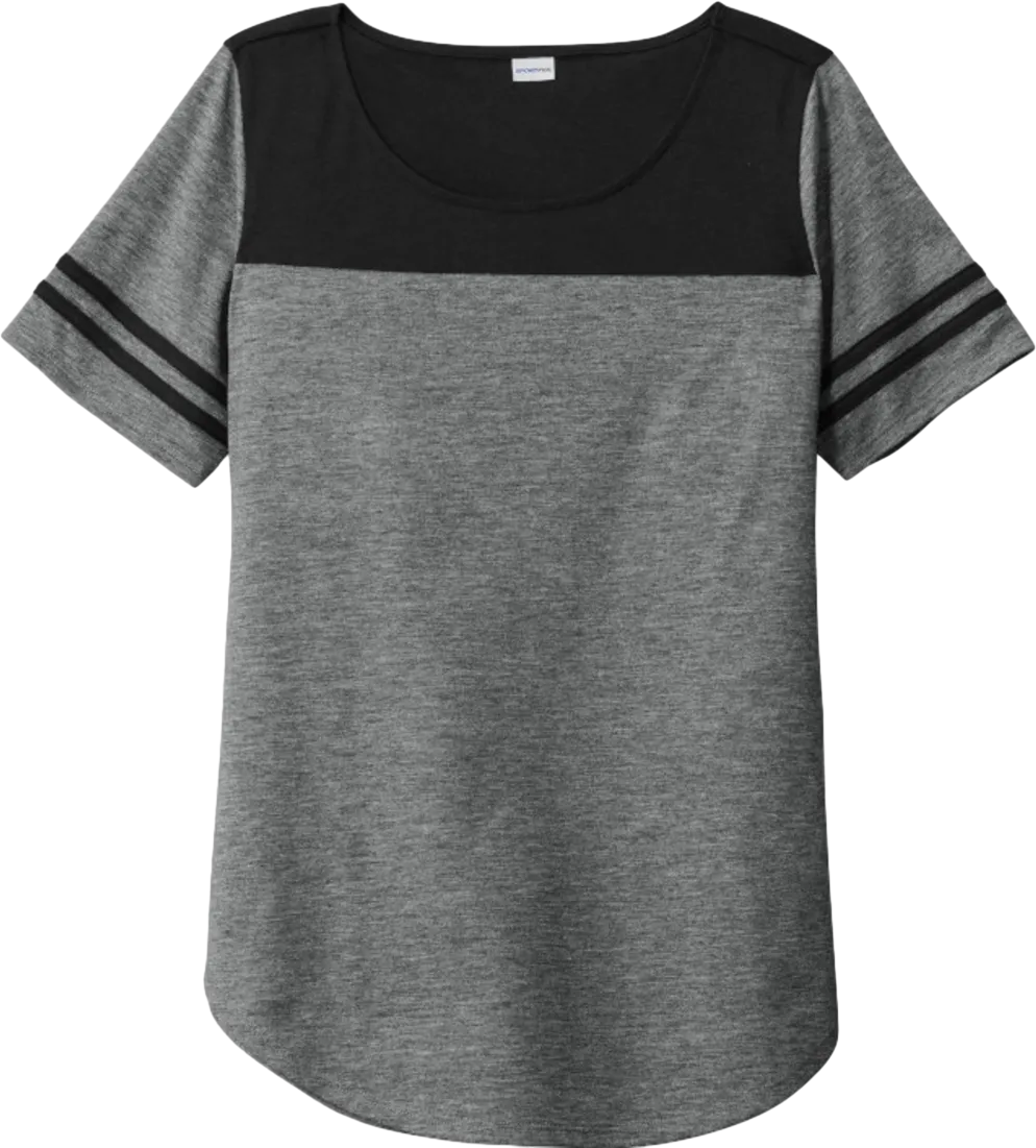 Ladies PosiCharge Tri-Blend Wicking Fan Tee