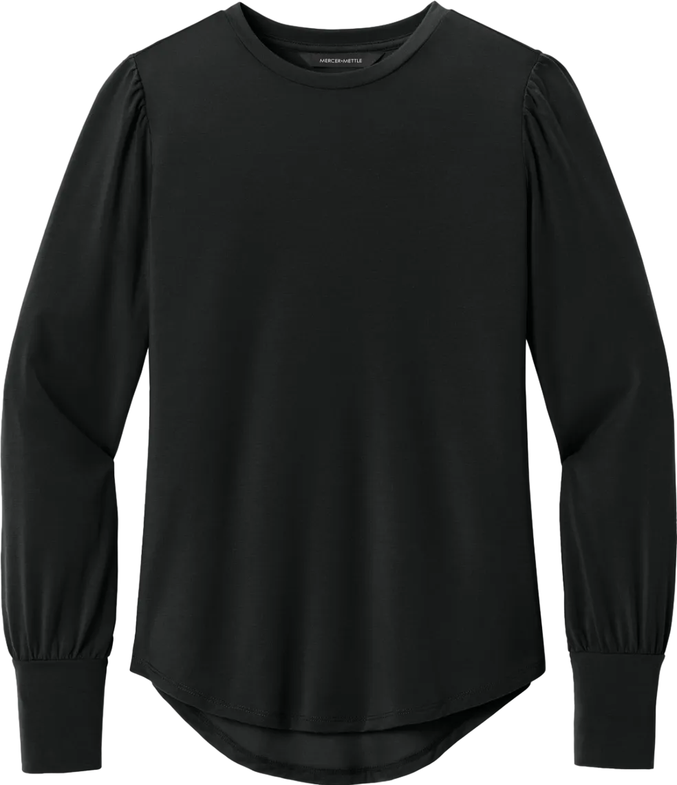 Women's Stretch Jersey Long Sleeve Blouson Top