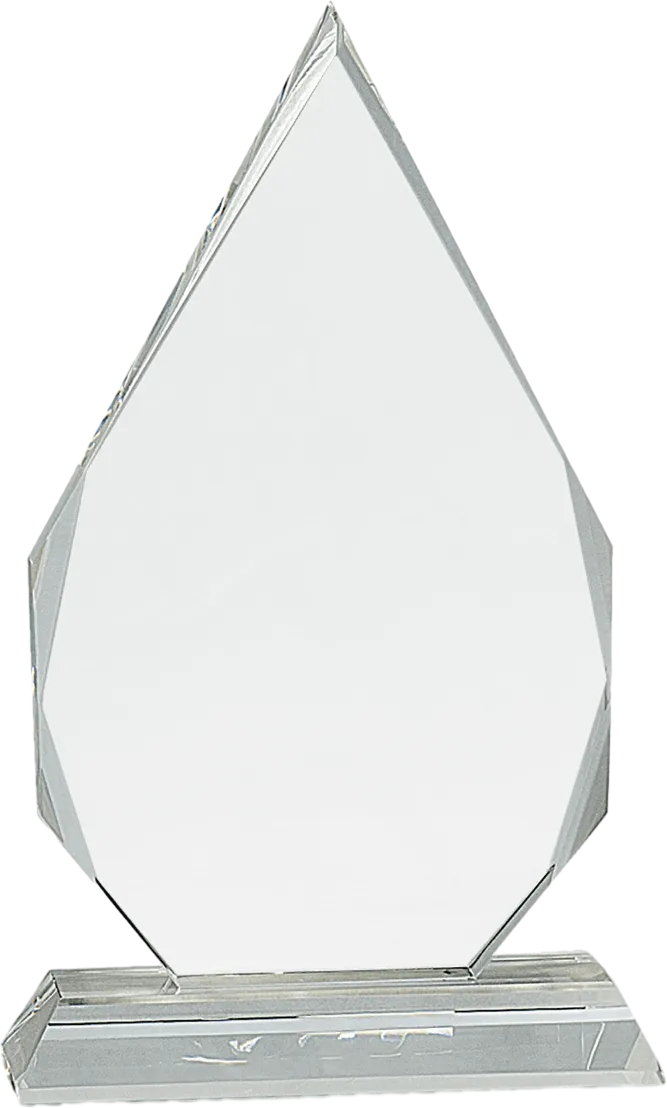 9" Crystal Diamond on Clear Pedestal Base