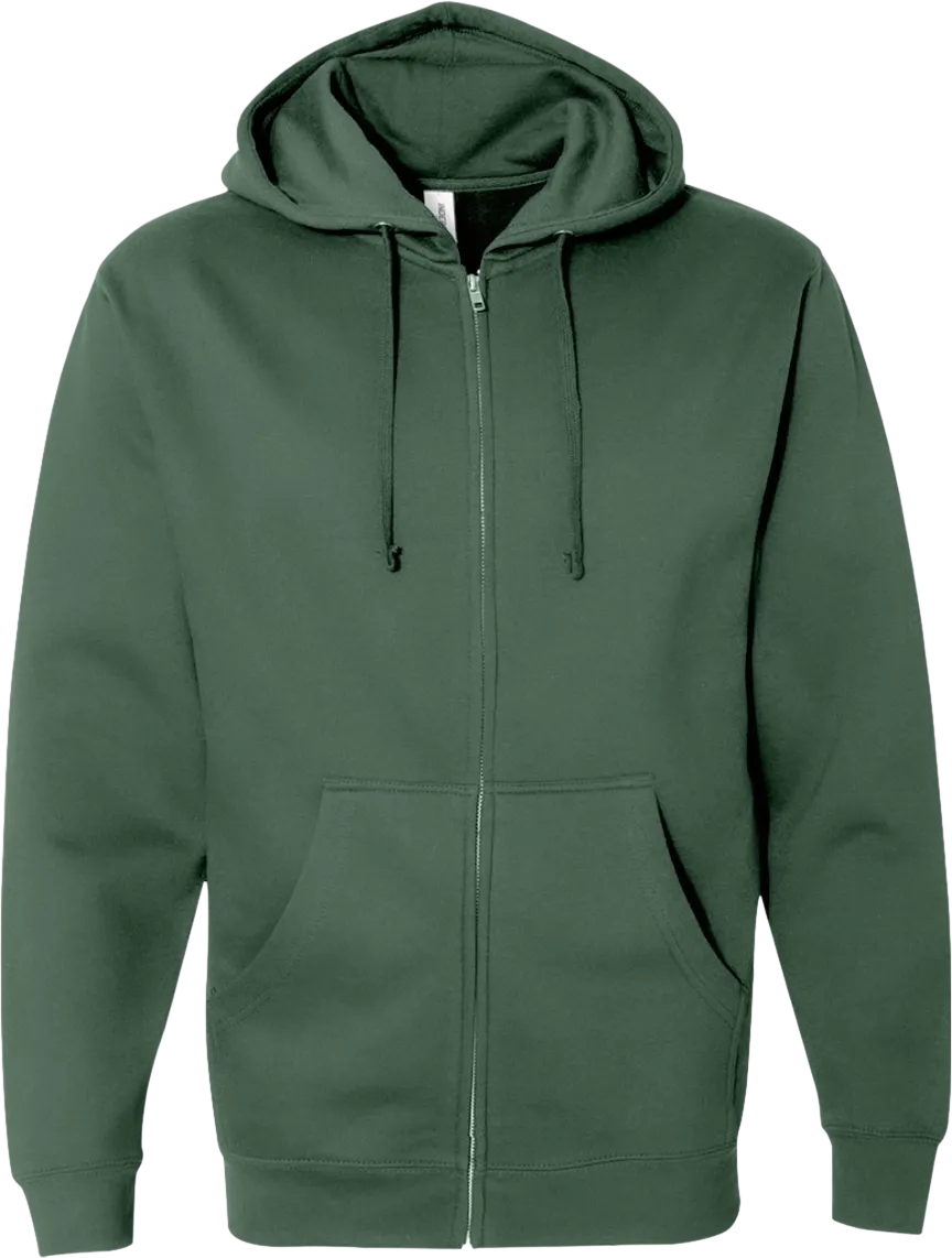 Midweight Full-Zip Hooded Sweatshirt