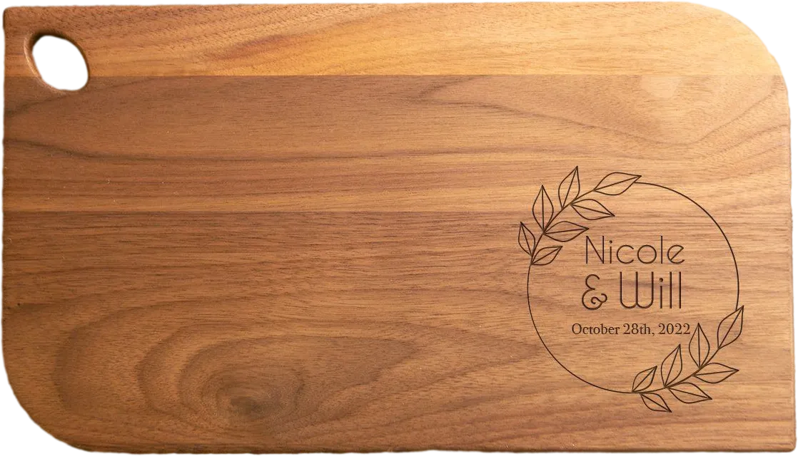 Walnut Charcuterie / Serving Board - 8"x14" with Cutout