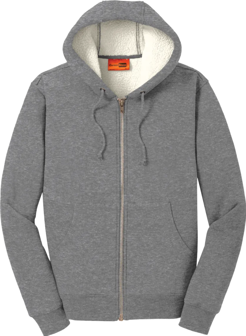 Heavyweight Sherpa-Lined Hooded Fleece Jacket