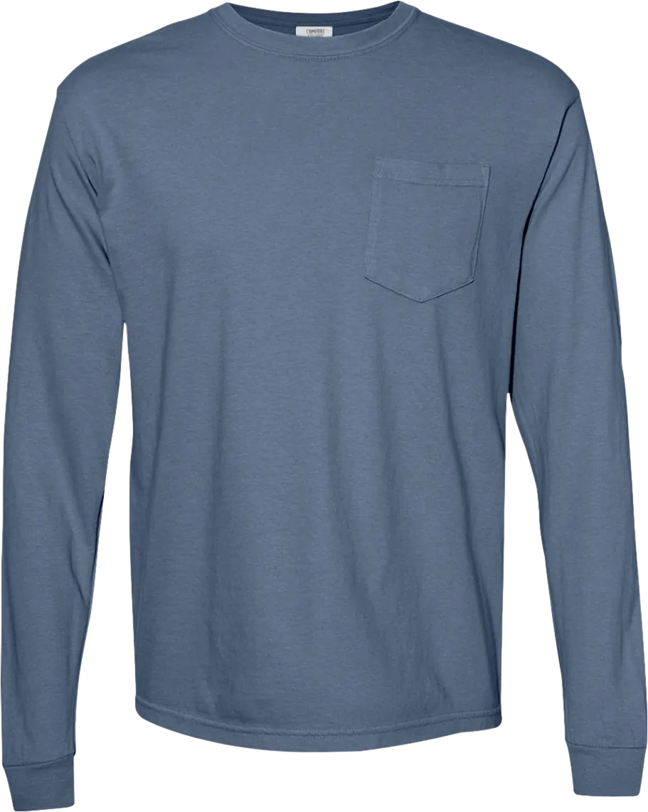 Ring-Spun Long Sleeve Pocket T-Shirt
