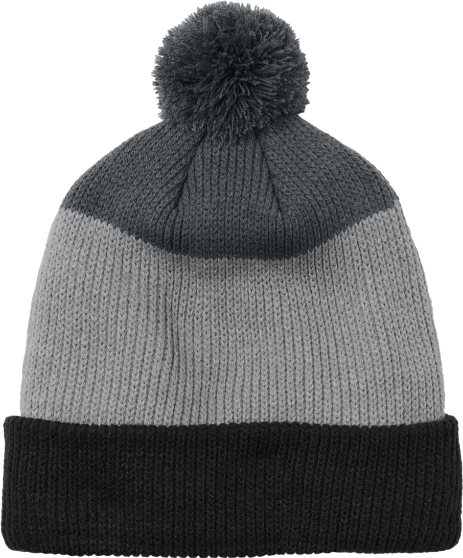 Cozy Striped Pom Beanie