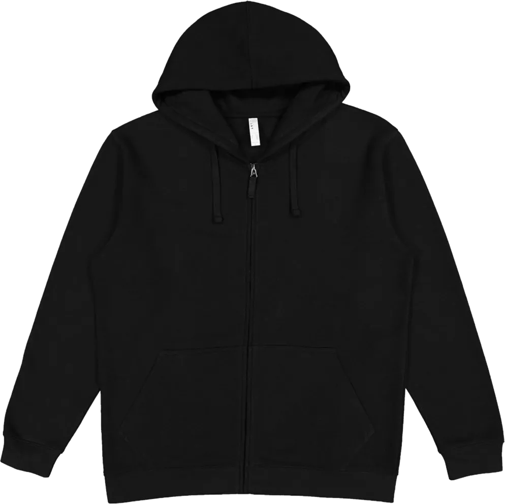 LAT Unisex Full-Zip Fleece Hoodie Sweatshirt