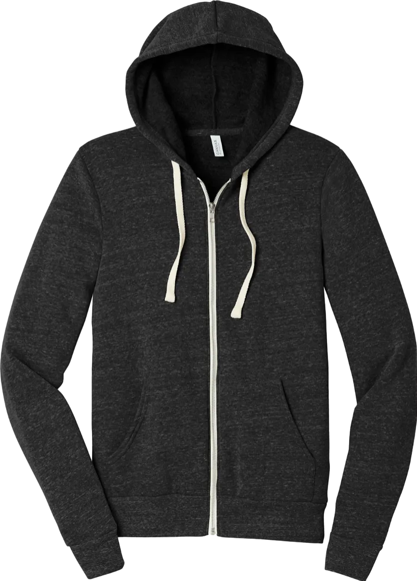Unisex Triblend Sponge Fleece Full-Zip Hoodie